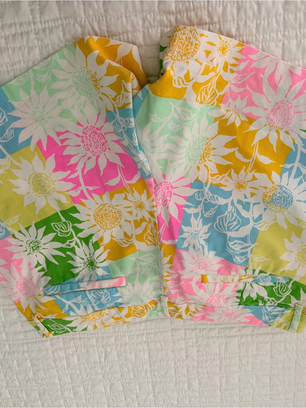 Lilly Pulitzer Multicolor Floral Patchwork Cotton Shorts - Picture 2 of 6